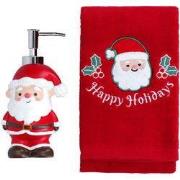 Bathroom set towel & soapdispenser giftbox kerstdeco
