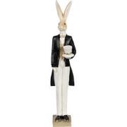 Clayre & Eef Beeld Konijn 32 cm Beige Zwart Polyresin Paasdecoratie