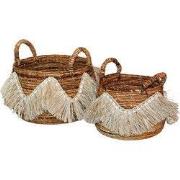 Furnilux - Decoratieve Opbergmanden Set van 2 – Handgevlochten Bananen...