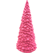 Ornament - Xmas Tree - Ceramics - Neon Pink - 5x5x11cm