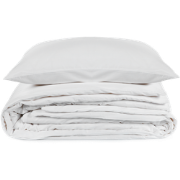 Overtrekset Glory Days - katoen satijn pure white 140x220cm + 1/60x70c...