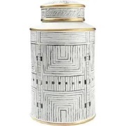 Fine Asianliving Chinese Gemberpot Porselein Wit met Gouden Accent