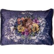 Clayre & Eef Sierkussen 70x50x6 cm Paars Synthetisch Bloemen Kussenhoe...