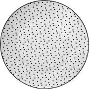 Clayre & Eef Dinerbord  Ø 26 cm Wit Zwart Porselein Rond Stippen Eetbo...