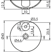 Composiet opbouw waskom Bol tp ?43cm mat wit met kraangat