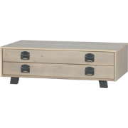 WOOOD Derby Salontafel - Grenen - Smoke - 35x110x62