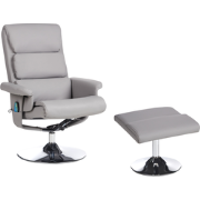 Beliani LEGEND - TV-fauteuil-Grijs-Kunstleer