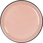 Clayre & Eef Dinerbord  Ø 27 cm Roze Keramiek Rond Eetbord