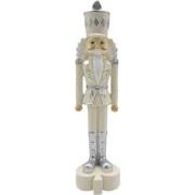 Clayre & Eef Beeld Notenkraker 17 cm Beige Zilverkleurig Polyresin Ker...