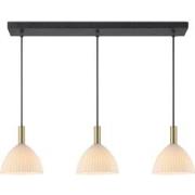 Home sweet home hanglamp Credo 3L messing / opaal glas ovaal