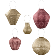 Lumiz Solar Buitenlampionnen Valencia Set - 5 stuks