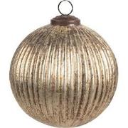 Clayre & Eef Kerstbal Ø 12x12 cm Goudkleurig Glas Kerstboomversiering