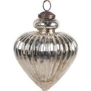 Clayre & Eef Kerstbal Ø 10x12 cm Zilverkleurig Glas