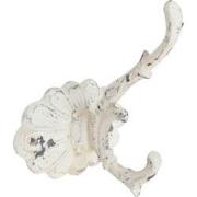 Clayre & Eef Wandhaak  10x10x13 cm Wit Ijzer Rechthoek Kapstok
