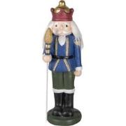 Clayre & Eef Beeld Notenkraker 60 cm Blauw Keramiek