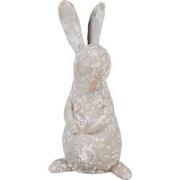 Clayre & Eef Beeld Konijn 31 cm Beige Polyresin Paasdecoratie
