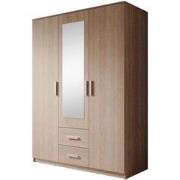 Meubella Kledingkast Tyko - Licht eiken - 150 cm - Met spiegel