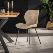 Set van 4 Eetkamerstoelen Bouclé Shawn - Zonder Armleuningen