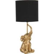 Clayre & Eef Tafellamp Olifant Ø 20x46 cm  Goudkleurig Zwart Kunststof...