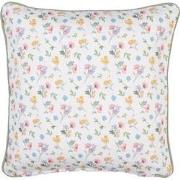 Clayre & Eef Kussenhoes  40x40 cm Wit Groen Katoen Vierkant Bloemen
