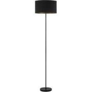 Scandinavische stijl Vloerlamp - Corduroy Lampenkap - Cilinder - Black...