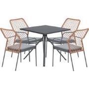 5-delige tuinset Dido tuinstoelen koper - Rimini tafel
