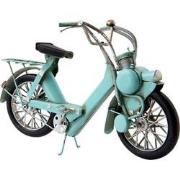 Clayre & Eef Decoratie Miniatuur Motor 27x9x17 cm Blauw Ijzer Kunststo...
