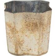Clayre & Eef Theelichthouder  9x8x8 cm Goudkleurig Glas Waxinelichthou...