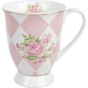 Clayre & Eef Mok  300 ml Roze Wit Porselein Rozen Drinkbeker