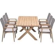 Garden Impressions Luando tuinset 7-delig - Tamako tuintafel 220x100 c...