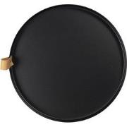 Clayre & Eef Decoratie Dienblad  Ø 30x3 cm Zwart Ijzer Rond Serveersch...