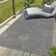 Berlin Outdoor - Japandi - Grijs - Buitenkleed Tuin - Weerbestendig  -...
