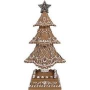 Clayre & Eef Kerstdecoratie Kerstboom Ø 18x32 cm Bruin Kunststof