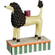 Mica Decorations Kandelaar Hond - 23x10x28 cm - Keramiek - Lichtgeel