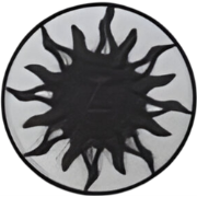 Wanddeco ijzer zon 39 cm