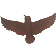 Wanddeco ijzer vogel S 23x12x2 5 cm