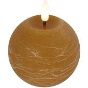 Ledkaars Lyon ro 8x8x9 cm amber