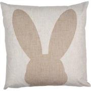 Clayre & Eef Kussenhoes  45x45 cm Beige Polyester Konijn Sierkussenhoe...