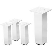 Set van 4 tafelpoten I-Design 30 cm wit glanzend van gepoedercoat staa...