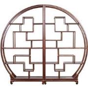 Fine Asianliving Chinese Boekenkast Rond Open Display Kast Bruin