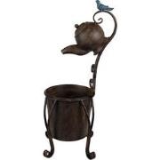 Clayre & Eef Planthouder Theepot 24x30x62 cm Bruin Ijzer Tuindecoratie