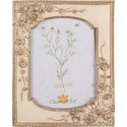 Clayre & Eef Fotolijst  13x18 cm Beige Goudkleurig Kunststof Glas Rech...