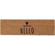 Clayre & Eef Deurmat 75x22 cm Bruin Kokosvezel PVC HELLO