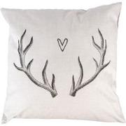 Clayre & Eef Kussenhoes 45x45 cm Beige Polyester Gewei