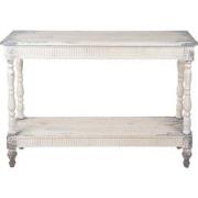 Clayre & Eef Sidetable 110x35x78 cm Wit Hout