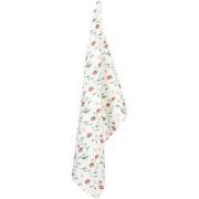 Clayre & Eef Theedoek  50x70 cm Wit Rood Katoen Aardbeien Keukenhanddo...