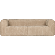 WOOOD Bean 3,5-Zits Bank - Ribstof - Travertin - 73x246x96