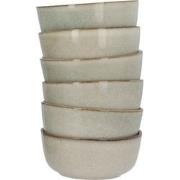 Kommetjes Keramiek Terre set van 6 stuks 15 cm - Grijs