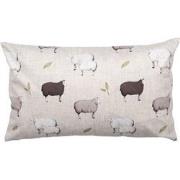 Clayre & Eef Kussenhoes 30x50 cm Beige Polyester Rechthoek Schaap