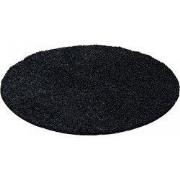 Tapijtenloods Basic Rond Shaggy vloerkleed Antraciet Hoogpolig- 160 CM...